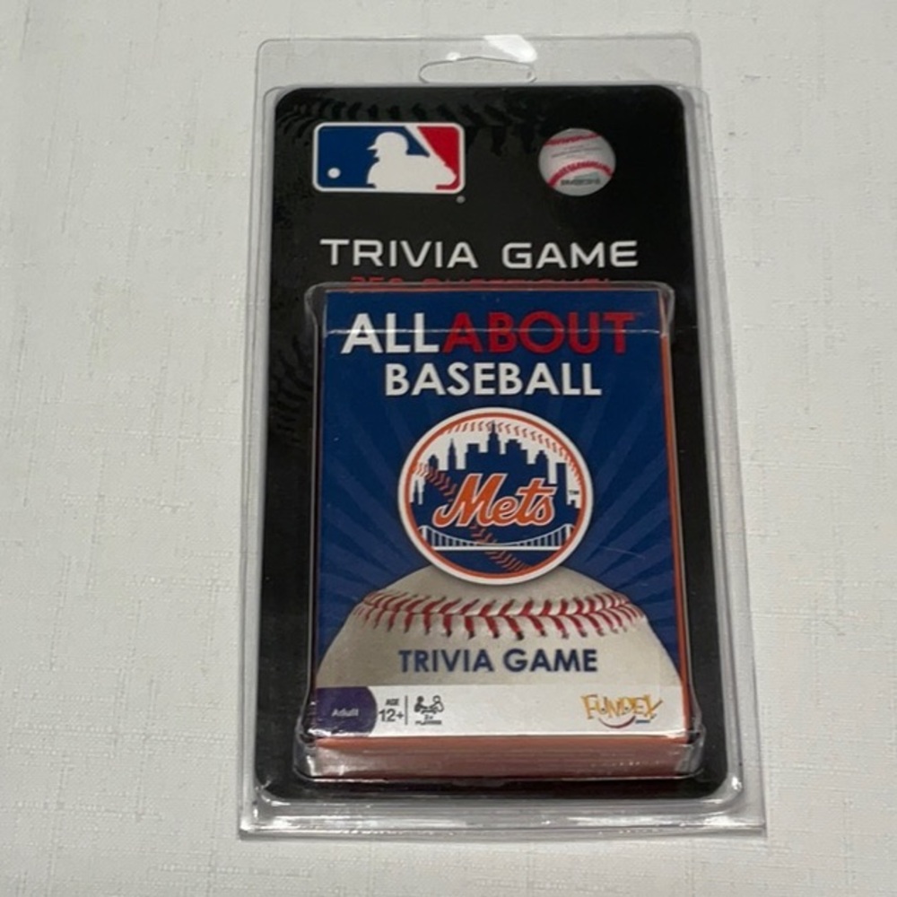 Baseball Trivia Game - Blue and White